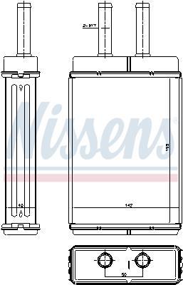 Radiador de aquecimento NISSENS ref. 77506