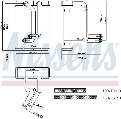 Radiateur de chauffage NISSENS ref. 77508