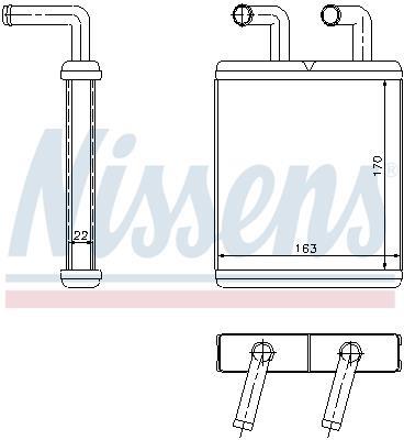 Radiador de aquecimento NISSENS ref. 77509
