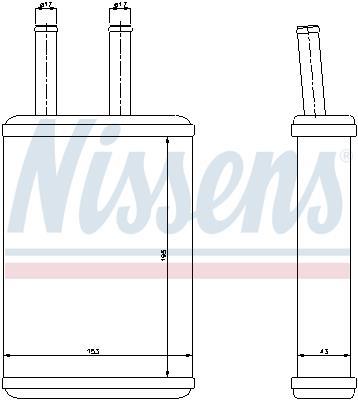 Radiador de aquecimento NISSENS ref. 77523
