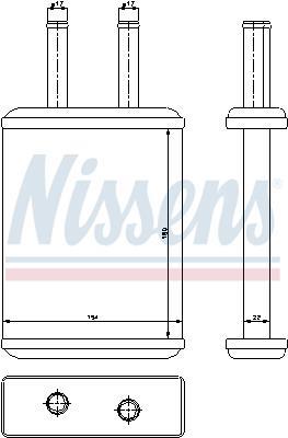 Radiateur de chauffage NISSENS ref. 77524