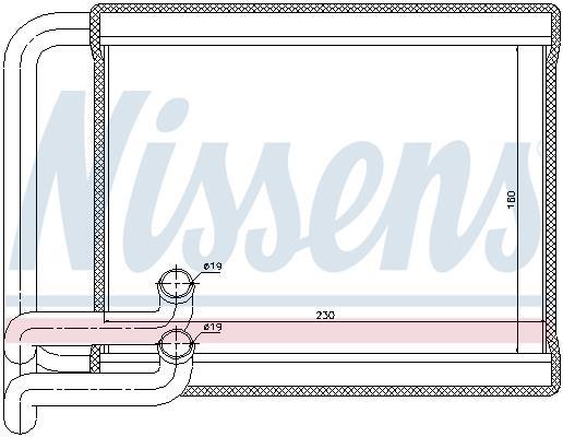 Radiador de aquecimento NISSENS ref. 77534