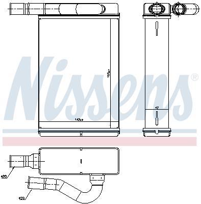 Radiador de aquecimento NISSENS ref. 77601
