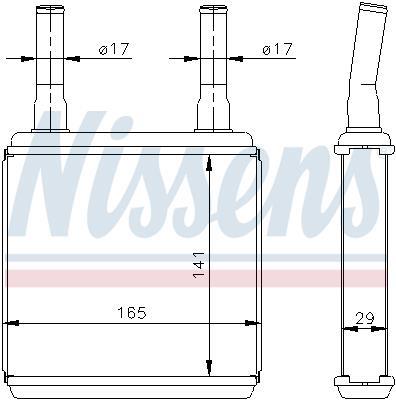 Radiador de aquecimento NISSENS ref. 77605