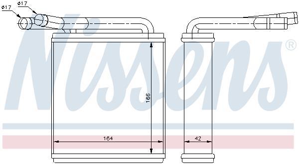 Radiateur de chauffage NISSENS ref. 77608