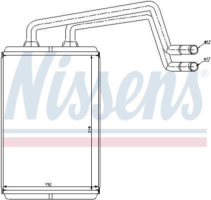 Radiador de aquecimento NISSENS ref. 77612