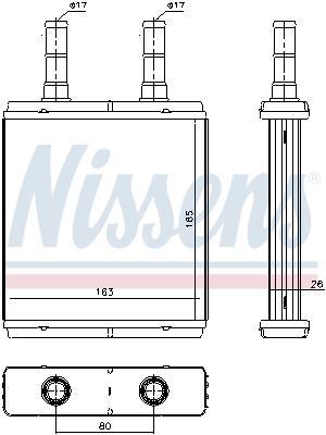 Radiador de aquecimento NISSENS ref. 77613