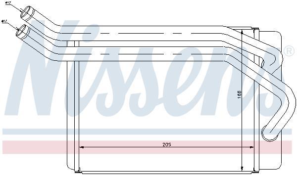 Radiateur de chauffage NISSENS ref. 77614