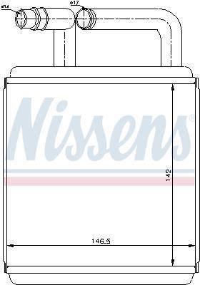 Radiateur de chauffage NISSENS ref. 77618