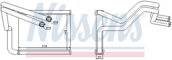 Radiador de aquecimento NISSENS ref. 77633
