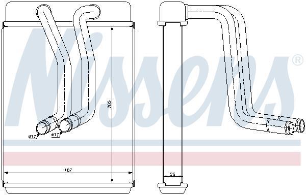 Radiador de aquecimento NISSENS ref. 77634