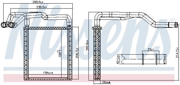 Radiador de aquecimento NISSENS ref. 77650