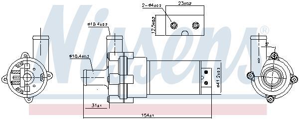 Pompe à eau NISSENS ref. 831050