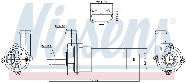 Bomba de agua (Bomba liquido refrigerante) NISSENS ref. 831053