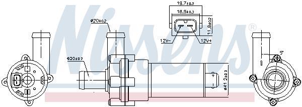 Pompe à eau NISSENS ref. 831054