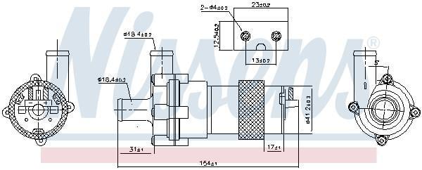 Pompe à eau NISSENS ref. 831056