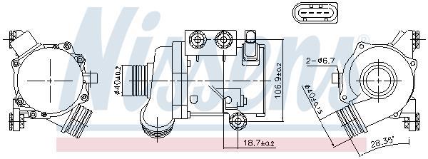 Pompe à eau NISSENS ref. 831076