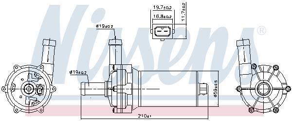Pompe à eau NISSENS ref. 831082