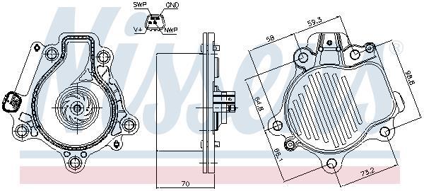 Pompe à eau NISSENS ref. 832147