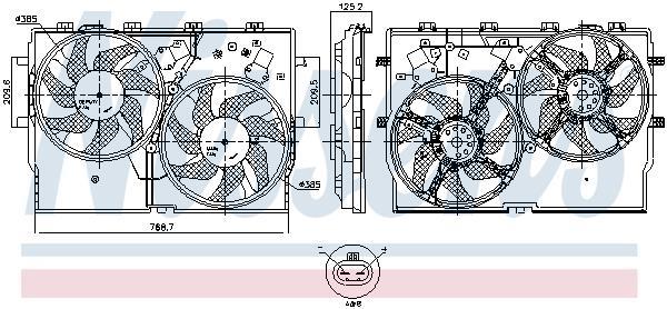 Ventilateur de refroidissement du moteur (Motoventilateur) NISSENS ref. 850003