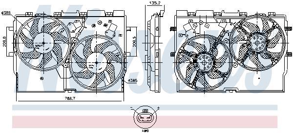 Ventilateur de refroidissement du moteur (Motoventilateur) NISSENS ref. 850005