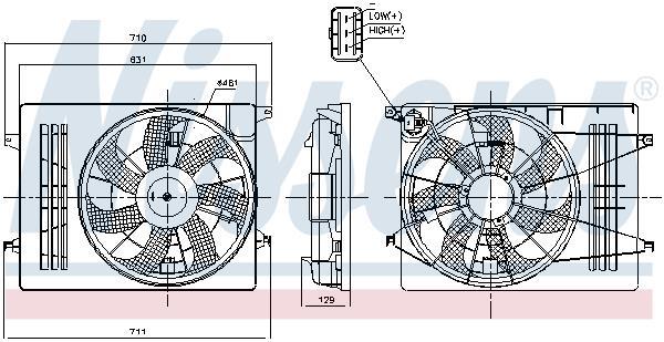 Ventilateur de refroidissement du moteur (Motoventilateur) NISSENS ref. 850006