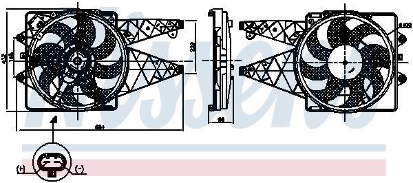 Ventilateur de refroidissement du moteur (Motoventilateur) NISSENS ref. 850008