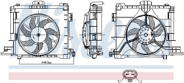Ventilateur de refroidissement du moteur (Motoventilateur) NISSENS ref. 850009
