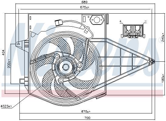 Ventilador, refrigeración del motor NISSENS ref. 85003