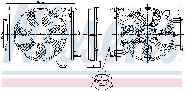 Ventilateur de refroidissement du moteur (Motoventilateur) NISSENS ref. 850050