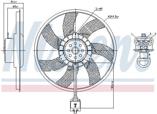 Ventilateur de refroidissement du moteur (Motoventilateur) NISSENS ref. 850061