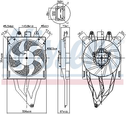 Ventilateur de refroidissement du moteur (Motoventilateur) NISSENS ref. 850066