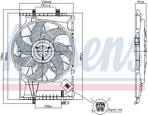 Ventilador do motor NISSENS ref. 850078