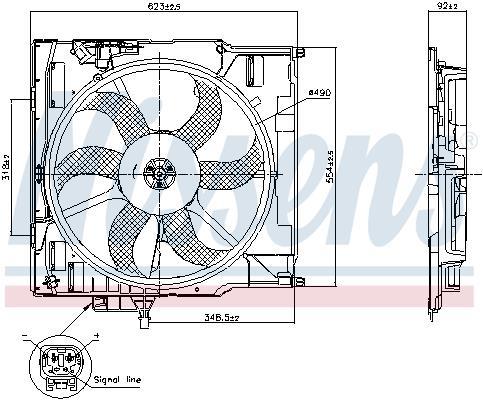 Ventilateur de refroidissement du moteur (Motoventilateur) NISSENS ref. 850079