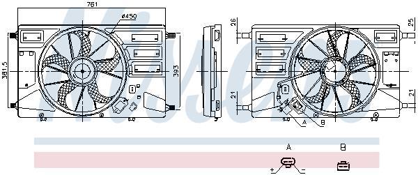 Ventilateur de refroidissement du moteur (Motoventilateur) NISSENS ref. 850100
