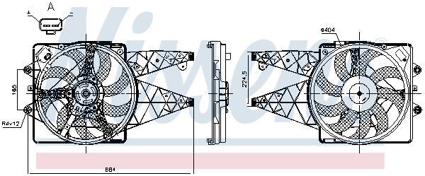 Ventilateur de refroidissement du moteur (Motoventilateur) NISSENS ref. 850114