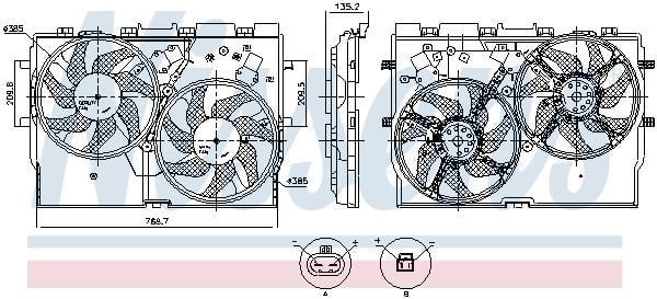 Ventilateur de refroidissement du moteur (Motoventilateur) NISSENS ref. 850115
