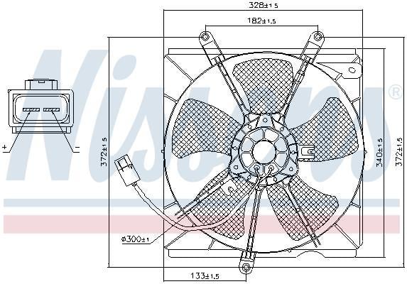 Ventilador, refrigeración del motor NISSENS ref. 85012