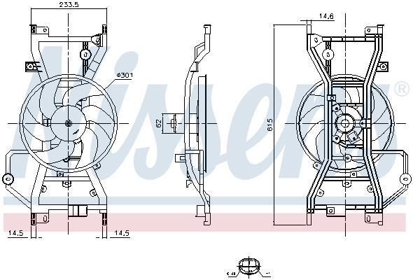 Ventilador do motor NISSENS ref. 850123