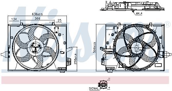 Ventilateur de refroidissement du moteur (Motoventilateur) NISSENS ref. 850126
