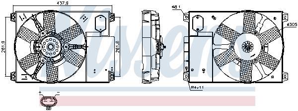 Ventilateur de refroidissement du moteur (Motoventilateur) NISSENS ref. 85020
