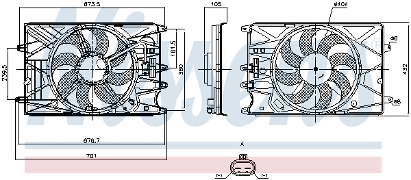 Ventilateur de refroidissement du moteur (Motoventilateur) NISSENS ref. 850212