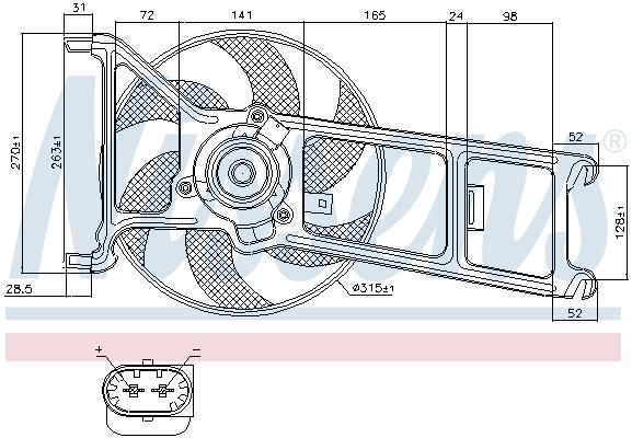 Ventilateur de refroidissement du moteur (Motoventilateur) NISSENS ref. 85023