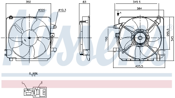 Ventilateur de refroidissement du moteur (Motoventilateur) NISSENS ref. 850247