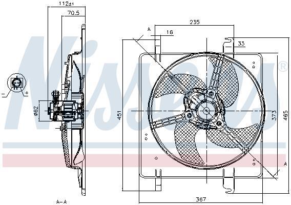 Ventilateur de refroidissement du moteur (Motoventilateur) NISSENS ref. 85027