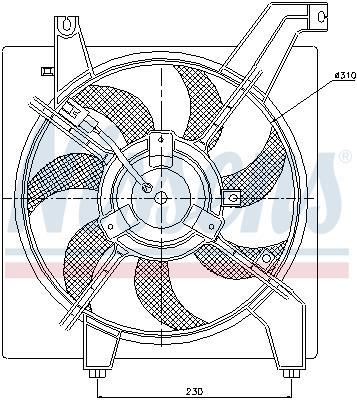 Ventilateur de refroidissement du moteur (Motoventilateur) NISSENS ref. 85034