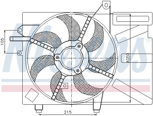 Ventilateur de refroidissement du moteur (Motoventilateur) NISSENS ref. 85035
