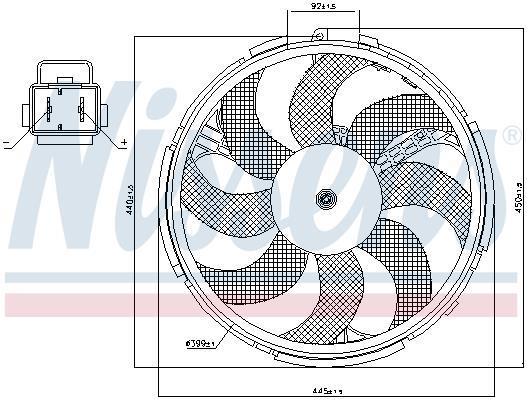 Ventilateur de refroidissement du moteur (Motoventilateur) NISSENS ref. 85036