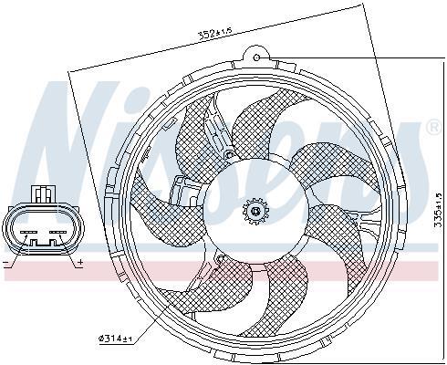 Ventilador, refrigeración del motor NISSENS ref. 85040