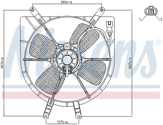 Ventilateur de refroidissement du moteur (Motoventilateur) NISSENS ref. 85043
